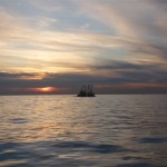 Zonsondergang op de Noordzee